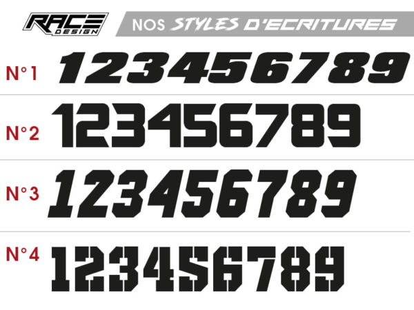 style ecriture stickers moto